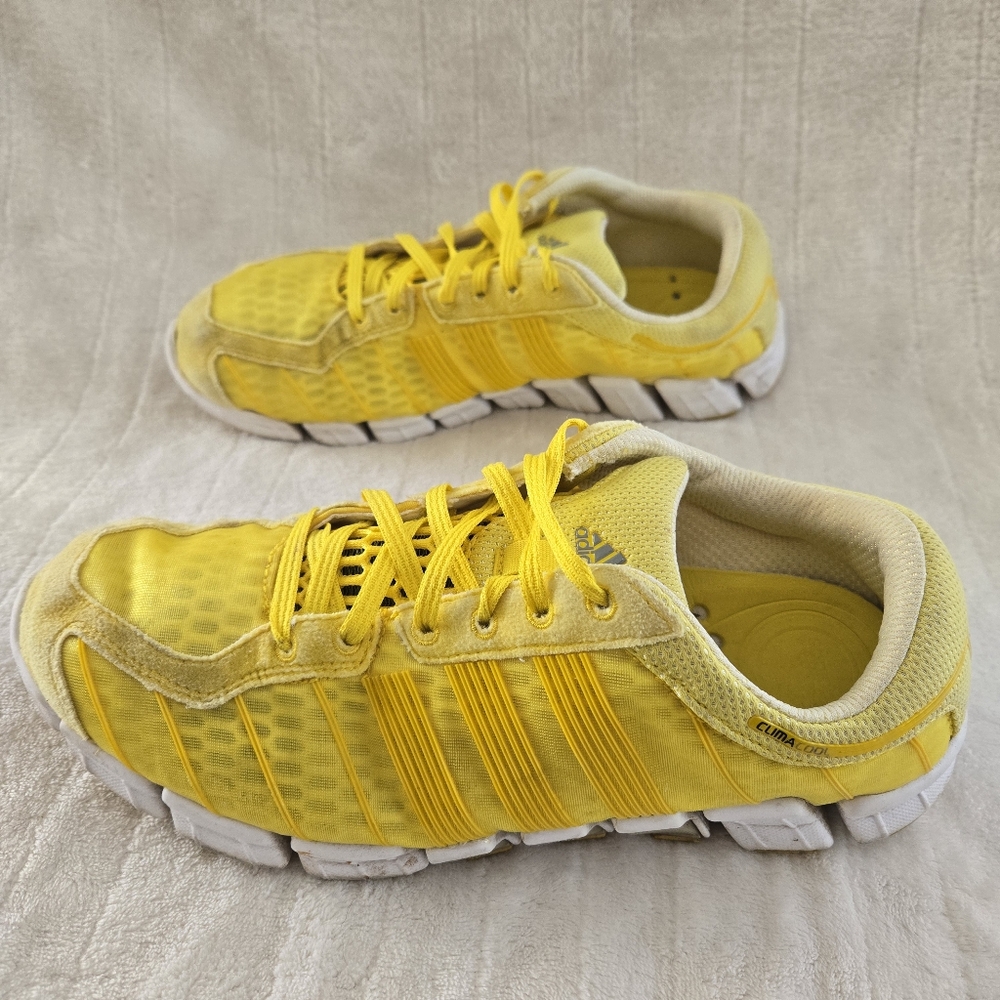 ADIDAS Yellow CLIMA COOL Sneakers Men's Sz9 Activewear Athletic Sport Mesh Shoes - Picture 3 of 12